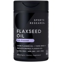 Sport Forskning Flaxseed Oil Softgels 1242mg - Plant Based Omega 3 Supplement for kvinder & mænd - Non- GMO Verified, Soy & Gluten Free (200 Greve)