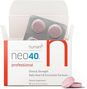 HumanN Neo40 Professional - Daily Heart & Circulation Support - Methylfolat, Beet Root Powder, Hawthorn Berry, L- citrlin - 60 opløselige tabletter