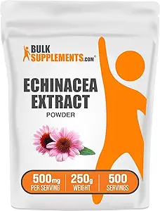 BulkSupplements.com Echinacea Extract Powder - Echinacea Extract, Urtetilskud til immunforsvar - Vegan & Gluten Free, 500mg per servering, 250g (8,8 oz) (Pack of 1)