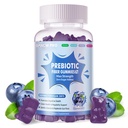 Prebiotic Fiber Gummies for Adults, 7G Extra Strength, Zero Sugar Added, 90 Pectin Based Gummies, Digestive Health & Regularity Support-Blueberry