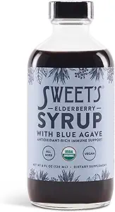 Elderberry Syrup med Blue Agave Memory 124; immunforsvar Memory 124; USDA Organic Certified Memory 124; Non- GMO Memory 124; Vegan Memory 124; Gluten- Free (8 oz)