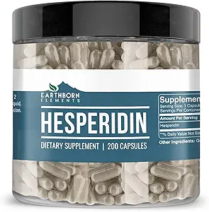 Earthborn Elements Hesperidin 200 Capsules, Pure & Undiluted, No Additives