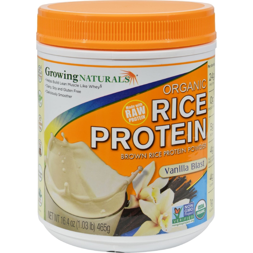 Growing Naturals Prtn Rice Pwdr Vnla Org