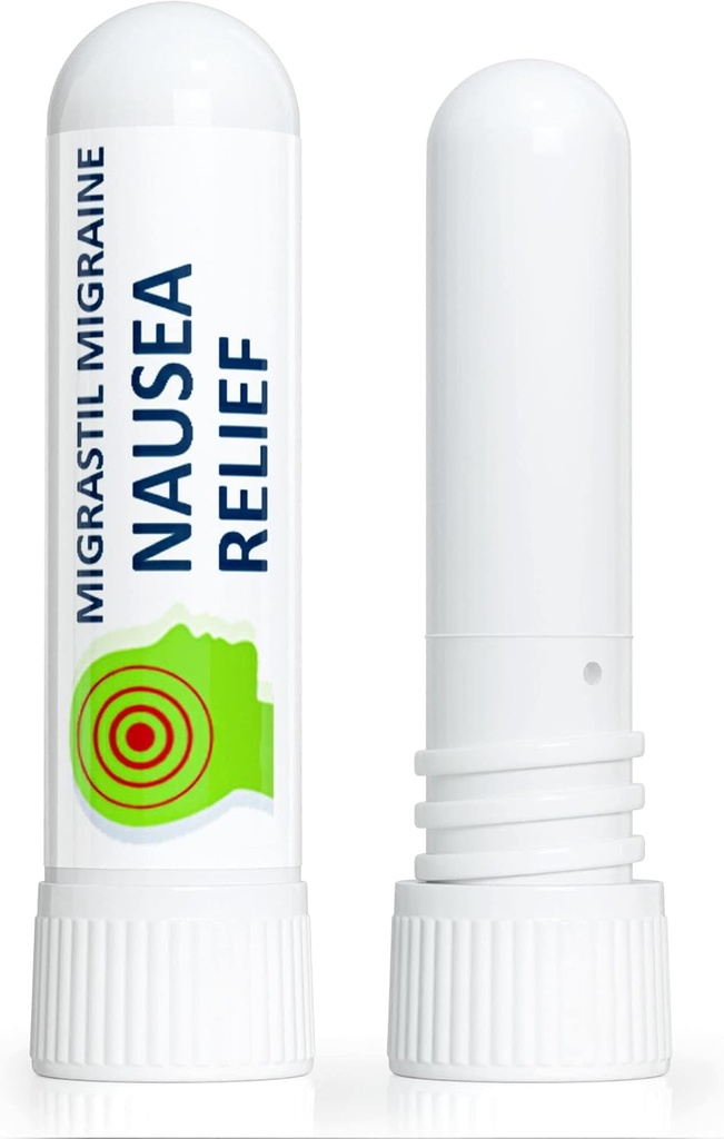 Grundlæggende Vigor Migrastil Kvalme Inhaler (2 - Pack) - Pocket Størrelse Aromaterapi Stick for kølighed - Alle naturlige, hurtigt fungerende hjælp