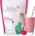 Baby Booster Graviditet Protein Powder Vitamin supplement Shake - OB / GYN Godkendt prænatal & Postnatal Amning Anvendelse - Morgen Sygdom Relief med Vegan DHA og methylfolat - Creamy Strawberry, 1 LB