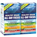 Anvendt ernæring Sund hjerne All- Day Fokus - 50 tabletter, Pack af 2 - kraftfuld 3-in-1 Brain Booster med gurkemeje Uddrag - 50 Total Servering