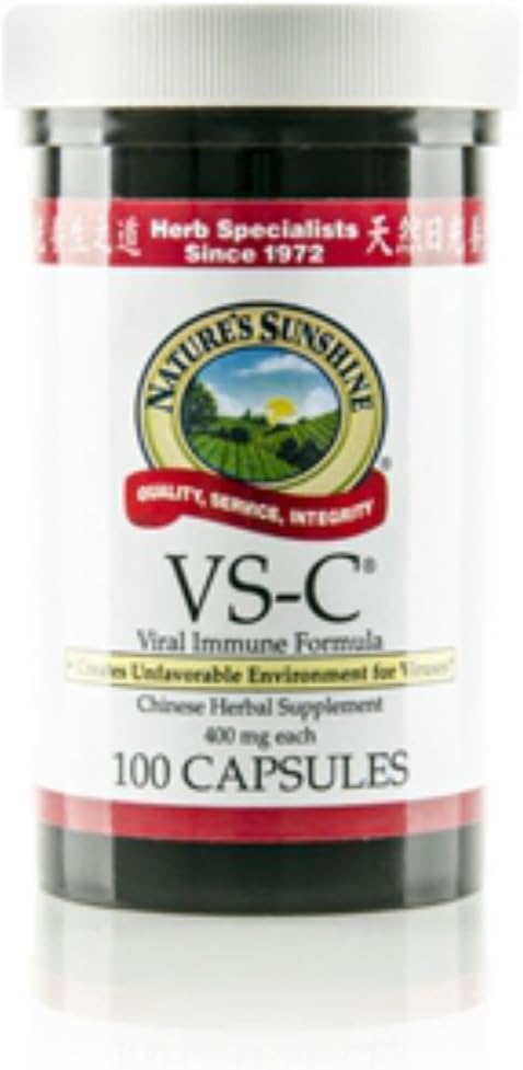 Naturessolskin VS- C Understøtter immunsystemet Kinesisk Herbal Supplement 100 Kapsler (pakke med 2)