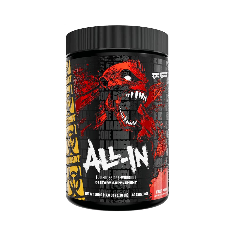 Mutant All-in | Full-Dose Pre-Workout - Fruit Punch - 40 Serving - 500 g (17.6 oz)
