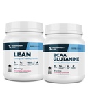 Transparent Labs Lean Pre-Workout Powder (30 Servings, Strawberry Lemonade) & BCAA Glutamine (30 Servings, Strawberry Lemonade)
