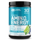 Optimum Nutrition Amino Energy - Pre Workout med grøn te, BCAA, Aminosyrer, Keto Friendly, Green Coffee Extract, Energy Powder - Blåbær Mojito, 30 Servering (Packaging May Vary)