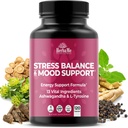 HerbaMe Stress & Mood Support Supplement with Ashwagandha & L-Tyrosine, Energy & Focus Formula, Helps Maintain Balanced Stress Response, 120 Capsules