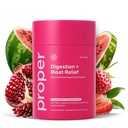 Proper, The Pinks Digestion and Bloat Relief. Drink Mix with Gut Health Probiotics, Prebiotics, Beet Root & Enzymes for Digestive Support. Bloating and Microbiome Supplement for Women and Men