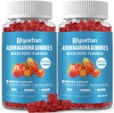 Ashwagandha Gumier for kvinder & mænd - immunforsvar & øget energi - Ashwagandha Kosttilskud til mænd & kvinder - Natural Strawberry Flavor (120 Greve)