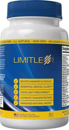 Limitless Health - Brain Function - AS Heard ON The Radio | 1 Bottle Results in 27 Minutes | 8 Ingredients | Improve Reaction Speed |
