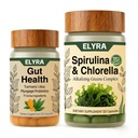 Elyra Gut Health Supplements, Gut Health Supports Digestive Balance for Women and Men, Energy & Immune Health, 50 + 120 Vegetarian Capsules (Gut Health + Spirulina)