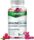 Magnesium Glycinate Gummies 1000mg - Sugar Free Magnesium Kalium tillæg med D-vitamin, B6, CoQ10 for rolig mood & dvalestøtte - 60Raspberry Gummies
