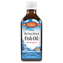 Carlson - Den meget fineste fiskeolie, 1600 mg Omega- 3s, flydende fiskeolie supplement, Norwegian Fish Oil, Wild- Fanget, Sustainable Sourced Fish Oil Liquid, Just Peachie, 200 ml (6.7 Fl Oz)
