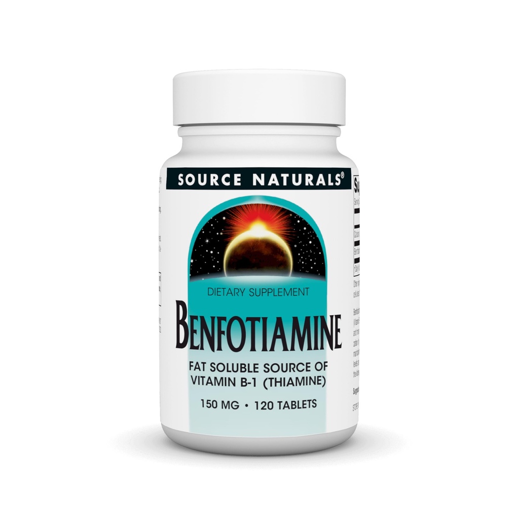 Kilde Naturals Benfotiamin, Fat Opløselig Kilde til vitamin B-1, 150 mg - 120 tabletter