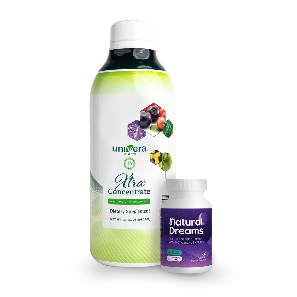 Universa Revitalize & Rest Combo Pack for forbedret wellness, Natural Energy for Day, Deep Sleep on Night med Xtra Concentrate & Natural Dreams