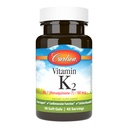 Carlson - Vitamin K2 MK- 7 (Menaquinon), 180 mcg, Bone Support, Calcium Biotilgængelighed, K2 Vitamin, Vitamin K-2, 90 Softgels