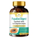 Organic Veda PapaEnz Digest Capsules - Papaya, Papain, Bromelain & Multi Digestive Enzymes, Probiotics Supplement for Men & Women - Bloating Relief, Gut & Digestion Health Support – 60 Vegan Pills