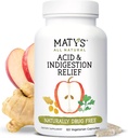 Matys Acid & Forstoppelse Relief Kapsler, Sikker Antacida Alternativ til Lejlighedsvis Acid Reflux & Heartburn, Lavet med Apple Cider Vinagre, Soy & Gluten Gratis Vegetar Kapsler, 60 Greve, 30 Servere