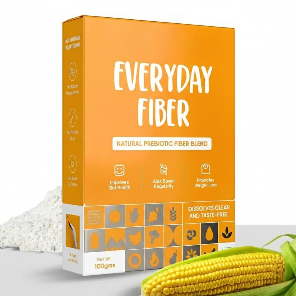Everyday Fiber,Gas,Constipation Relief |Non-GMO|Psyllium Husk Replacer & Isabgol Replacer|Gluten Free|Unflavored Powder |100g (Pack of 1)