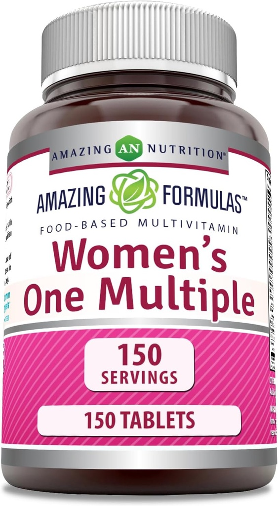 Amazing Formulas Women 's One Multivitamin Supplemented 124; Food Based Measures 124; 150 tabletter Measures 124; Perfect Blend of Vitamin, Minerals & Probiotics Measures 124; Non- GMO Measures 124; Gluten- Free Measures 124; Made in USA