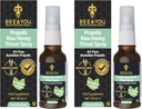 Bee and You Raw Honey Throat Spray, 100% Pure Propolis Extract, Immunity Support, Sore Throat & Congestion Relief, Oral Health, Antioxidants, Natural, Keto, Paleo, Gluten- Free Buddy 124; 1 FL Oz (pakke med 2)