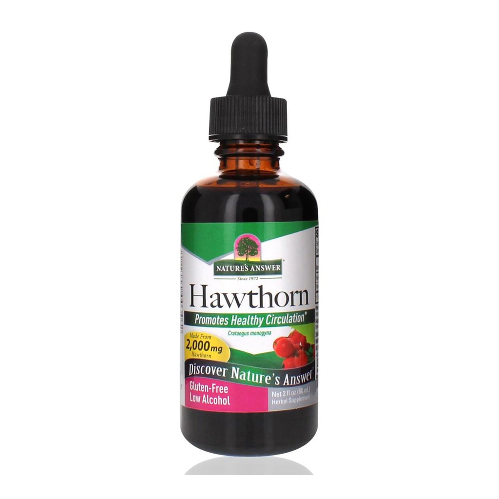Naturens svar Organic Hawthorn Extract 2 Oz - Lav Alkohol, Gluten Free & Kosher - Heart Support - Ideel til Hawthorn Berry Tea
