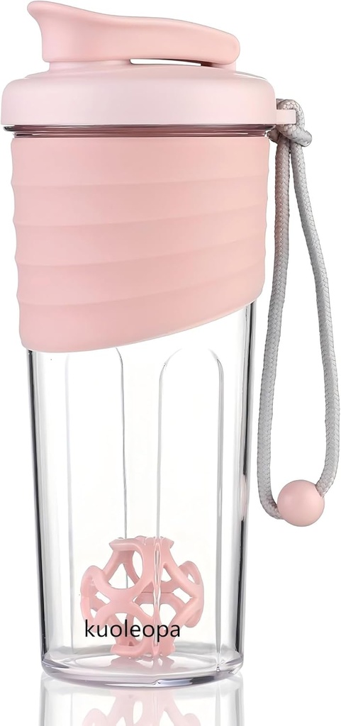 Shaker flaske til Protein Mixes Mexes 24 oz Protein Shaker Flasker med Whiske Ball, Mixer Flaske, Protein Flaske, Portable Pre Workout Whey Protein Drikke Shaker Cup Pink