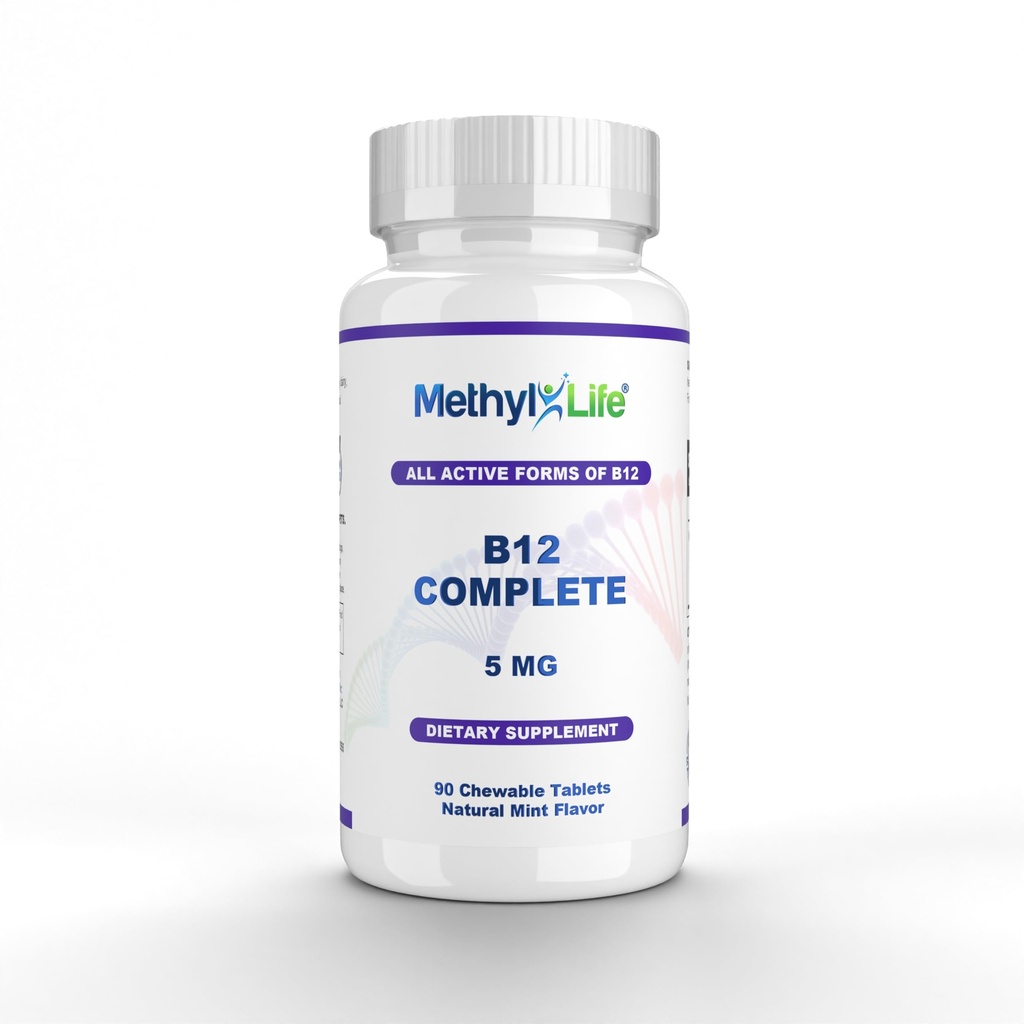 Methyl- Life B12 Complete Professional Strength Active B12 3 Months Supply. Chewables. 2, 5 mg Methylcobalamin Methyl, 1, 25 mg Hydroxocobalamin (Hydroxy) og 1, 25 mg Adenosylcobalamin