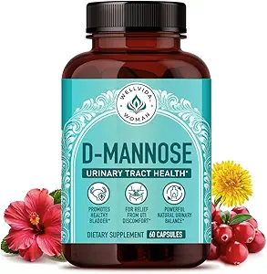 Natural D Mannose 1000mg Capsules against 124; Antioxidant- Rich Cranberry Supplement med Hibiscus & Mælkebøtte