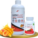Bricker Labs Power and Performance Duo: Carniblast Liquid L- Carnitin 3000 mg & Optiflow Blood Flow Supplement, 60 kapsler