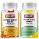 Magnesium Glycinat Gummier, Calcium Citrate Gummier til børn og voksne, Knoglestøtte
