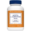 Acetyl- L- Carnitin 500mg - Understøtter sund hjerne & hukommelse funktion, fremmer energiproduktion - Carnipure ™ Tilbyder L- Carnitin form (120 kapsler) af Vitamin Shoppe