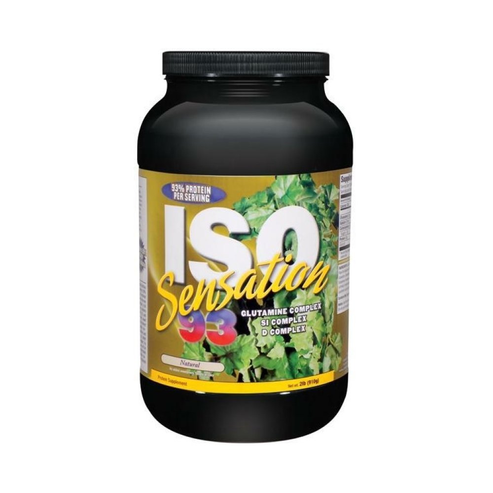 Ultimate Nutrition Iso Sensation 93 med Glutamin Complex Low Carb Whey Protein Isolate Powder - 30 Bedste Protein, Fat- Free, Keto Friendly, Natural, 2 Punds
