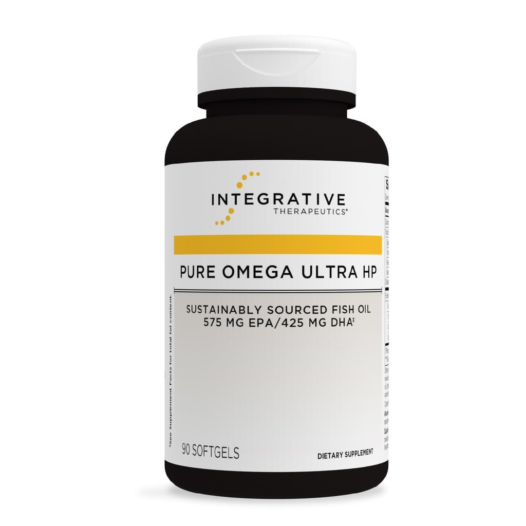 Integrative Therapeutics Pure Omega Ultra HP 1392 mg - Omega-3 Fish Oil Supplement with Essential Fatty Acids - Heart Health Support* - Gluten-Free & Dairy-Free - 90 Count (90 Servings)