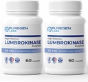 Puregen Labs Lumbrokinase 40mg per Capsule High Potency Supplement124; High Activity Lumbrokinase Enzymes