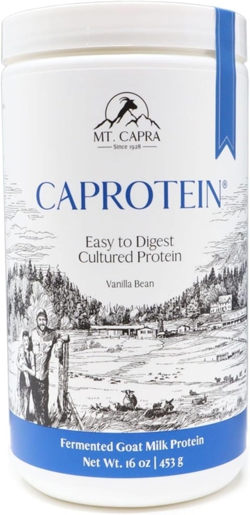 Mt. Capra Capotein; Casein Protein Koncentrat, Fermented Gedemælk Protein fra Grass- Fed Pasturerede Geder, Ekstremt let at Digest