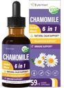 Kamille urt Uddrag Drops, Natural Call Herbal Tincture Supplement w / Passion Flower, St. John 's Wort, Lavender, Reishi, & Echinacea for Afslapning Support & immunforsvar. 2oz