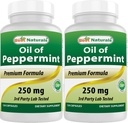 Bedste Naturals Peppermint Oil 250 mg 120 Kapsler (120 Tæl (pakke med 2))