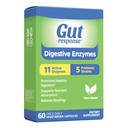 Digitale enzymer, fordøjelsesstøtte, Relieves Bloating, 5 Probiotiske Strops, 11 aktive enzymer, 60 kapsler