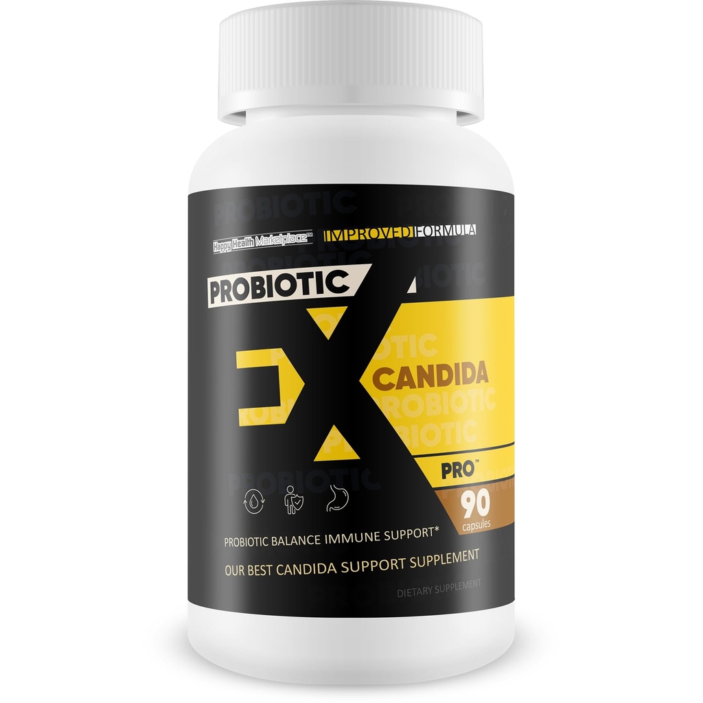 Probiotic Ex-Candida Pro - Improved Candida Formula - Our Best Candida Probiotic Supplement - Candida Cleanse Detox Anti Candida Defense Ex Candida Cleanse Pills Best Probiotics For Candida Overgrowth
