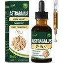 Astragalus Root Extract Herbal Drops til immunsystemet Support, Immunity Health & Energy Boost Tincture Kosttilskud med Rhodiola Rosea, Echinacea, Elderberry, Reishi, Ginseng. Huang Qi. 2oz