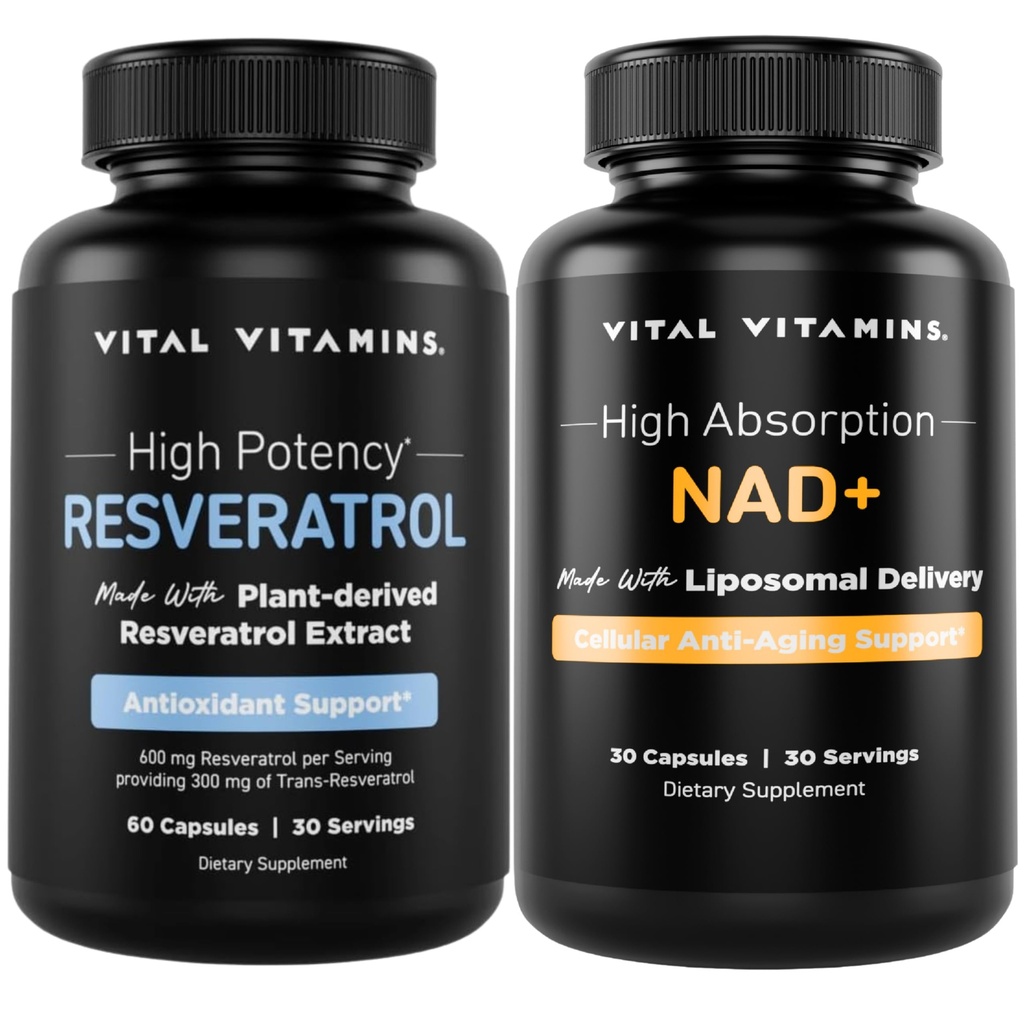 Vital Vitamin Resveratrol kapsler + NAD + Supplement