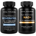Vital Vitamin Resveratrol kapsler + NAD + Supplement