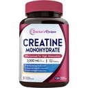 Doctor's Recipes Creatine Monohydrate 3000 mg Per Serving, Micronized Creatine Capsules for Women & Men, for Strength, Energy, Recovery, High Absorption, Vegan, 120 Capsules