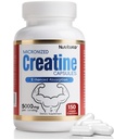 Micronized Creatine Monohydrate Capsules -5000mg per Serving with Vitamin B12 for Women & Men- Easy to Swallow, Vegan, Gluten Free,150 Count