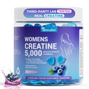 Creatine Gummies for Women 5000mg – Sugar Free Creatine Monohydrate Chews for Strength, Lean Muscle & Recovery, with Collagen & BCAA, Pre Workout Supplement, 90 Gummies